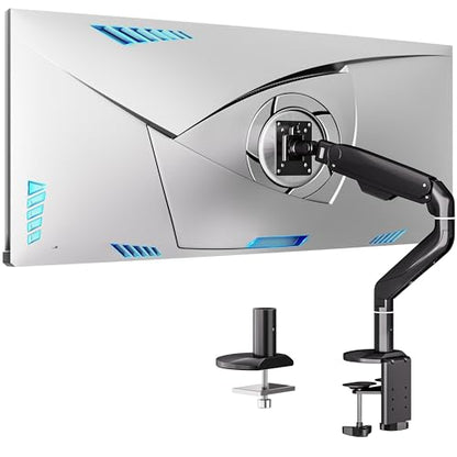 BIZUM Heavy Aluminum Monitor Stand 17 to 43 Inch Monitor Arm, Adjustable-Monitor Mount up to 33lbs with Clamp and Grommet Base, VESA 75x75/100x100mm Black - color: Black