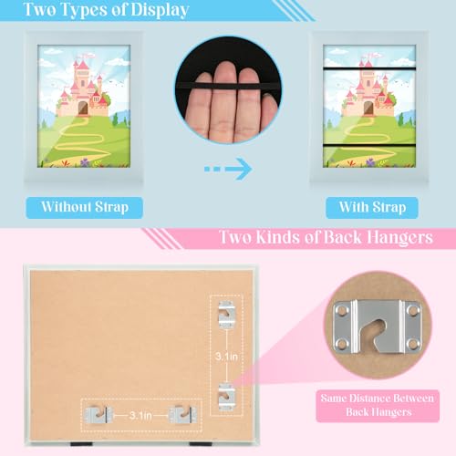 [2-Pack] Kids Art Frames, 8.5x11 Front Opening Kids Artwork Frames Changeable, Light Green Artwork Display Storage Frame for Wall, Holds 50 Pcs, for 3D Picture, Crafts, Children Drawing, Hanging Art, - color: 1#Light Green, size: 8.5x11"