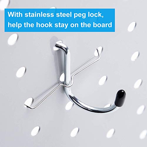 FRIMOONY Pegboard Hooks Assortment with Pegboard Bins, Peg Locks, for Organizing Various Tools, 80 Piece - style: 80PCS