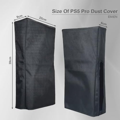 Dust Cover for PS5 Pro Console. EMiEN Oxford Fabric Anti-Scratch Waterproof Dust Guard with Back Cable Port Compatible with Sony PlayStation 5 Pro Digital & Disk Version