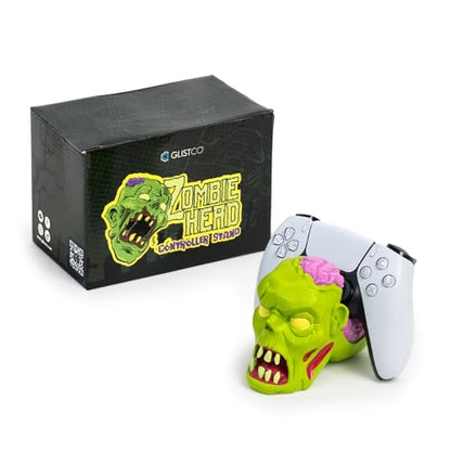 Glistco Zombie Head Controller Stand - Controller Holder Figure, Gaming Controller Accessories, Zombie Collectible Home Decor for Desktop, Compatible with PS5 DualSense & Xbox controllers