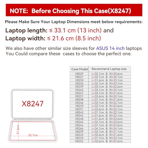 Smatree Hard EVA Protective Sleeve Case Compatible for 14 inch ASUS ExpertBook B1 B1402, for 14 inch DELL Latitude 14 7490, 14inch Waterproof and Anti-Shock Laptop Bag (X8247) - color: X Series-Black, size: For 14 inch ASUS ExpertBook B1 B1402(X8247)