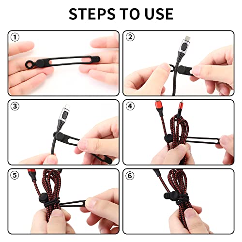 [20Park]UMUST Silicone Cable Ties, Reusable Cable Management Organizer,Cable Straps,Cord Ties,Multipurpose Elastic Cord Organizer for Bundling and Fastening Cable Cords Wires(white) - color: 20pcs-white, size: 4.2Inch