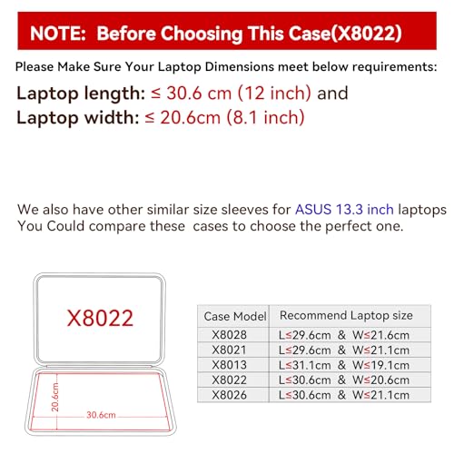 Smatree Hard EVA Protective Sleeve Case Compatible for 13.3 inch ASUS Zenbook 13 OLED (UX325), for 14 inch Lenovo Yoga Slim 9i Copilot+PC, Waterproof and Anti-Shock Bag (X8022) - color: X Series-Black, size: For 13.3 inch ASUS Zenbook 13 OLED UX325(X8022)