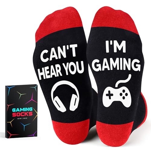 Gamers Gifts for Men, Boys - Gifts for Gamers - Gaming Socks, Stocking Stuffers for Men, Boyfriend, Son Gaming Novelty Socks - color: Gaming02