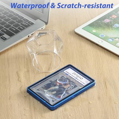 ZINHO Graded Card Case Magnetic Aluminum Alloy Slab Protector Display Case Fits BGS Cards, UV Protection (Blue) - color: Blue, style: BGS Card Case