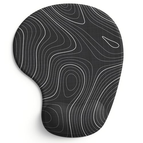 Office Mousepad with Gel Wrist Support - Ergonomic Gaming Desktop Mouse Pad Wrist Rest - Design Gamepad Mat Rubber Base for Laptop Computer -Silicone Non-Slip Special-Textured Surface (15DigitalT) - color: 15DigitalT