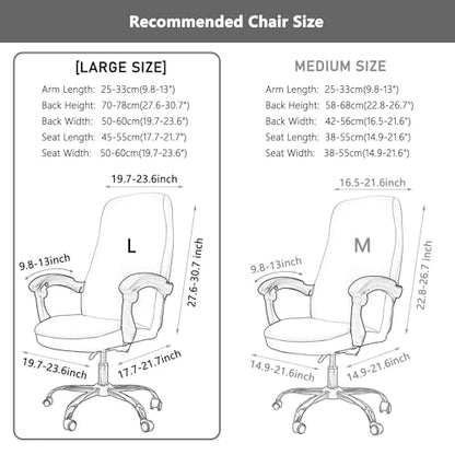 Melaluxe Office Chair Cover with Arm Covers - Universal Stretch Desk Chair Cover, Computer Chair Slipcovers (Size: L) - Black - color: Black, size: Large with Arm Cover