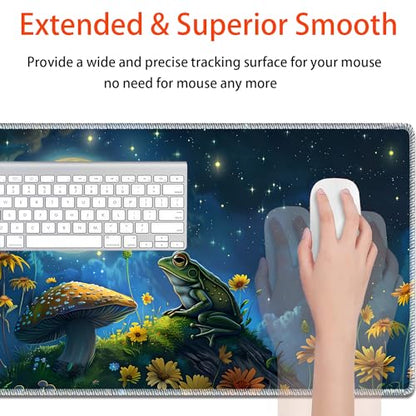 MTG Playmat, Smooth Surface Game Play Pad MTG TCG 24 x 14 inch with Storage Bag, Non-Slip Mouse Pad Card Fighting Game, Frog Mushroom - color: Frog Mushroom