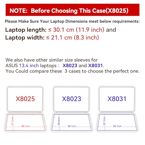 Smatree Hard EVA Protective Sleeve Case Compatible for 13.4 inch ASUS ROG Flow X13 2023, Waterproof and Anti-Shock Notebook Bag (Not Fit with Other 13.4 inch Laptop) (X8025) - color: X Series-Black, size: For 13.4 inch ASUS ROG Flow X13 2023(X8025)