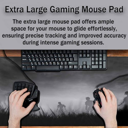Creepy Zombies Gaming Mouse Pad Haunted Field Eerie Landscape Halloween Large Mousepad Desk Keyboard Mat for PC,Home,Office 35.4"X15.7" - color: Creepy zombies