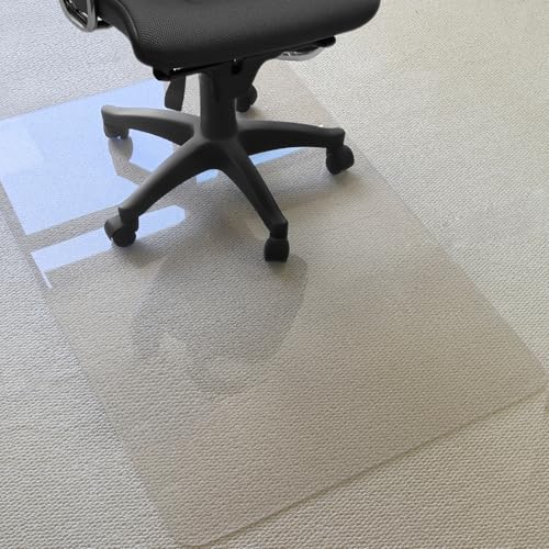 Kuyal 1/5" Thick Office Chair Mat, 32" x48" Heavy Duty Hard Computer Chair Mat, Under Desk Protector Carpeted Floors Mats, Easy Chair Movement, Can be Used on Carpet or Hard Floor, Ship Flat - size: 32" x 48" x 1/5" Rectangle
