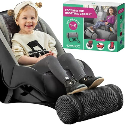 SWANOO Car Seat Foot Rest for Kids | Car Seat Accessories | - color: Black