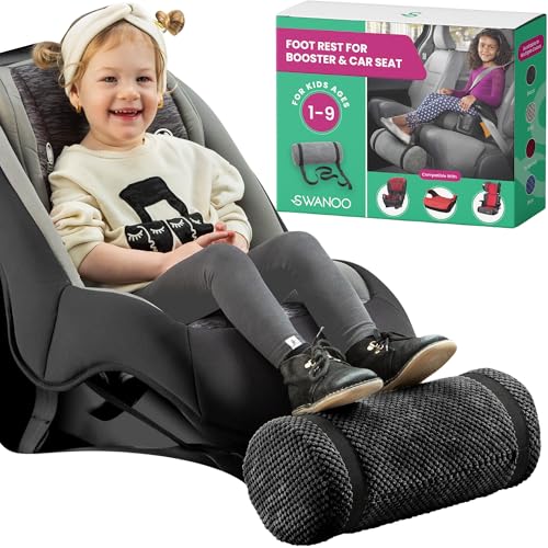 SWANOO Car Seat Foot Rest for Kids | Car Seat Accessories | - color: Black