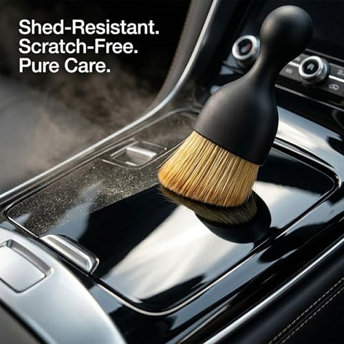 Soft Keyboard Cleaning Brush, Anti-Shedding High-Density Bristles with Wider Coverage, Shatterproof S-Curve Handle Car Detailing Dust Tool for PC, Laptop and Electronics (2 Packs) - color: Black C