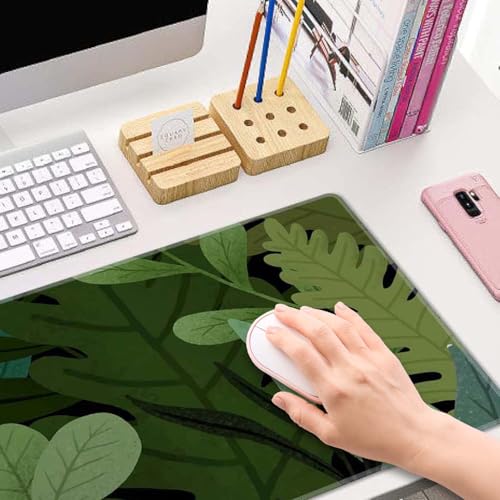 Desk Mat, Large Desk Pad Large Mouse Pad Cute Desk Accessories Home Office Essentials XL Desk Mat Desk Pad Mat for Keyboard Mouse Desk Pads On Top of Desks Computer Monstera Leaves - color: Monstera Leaves