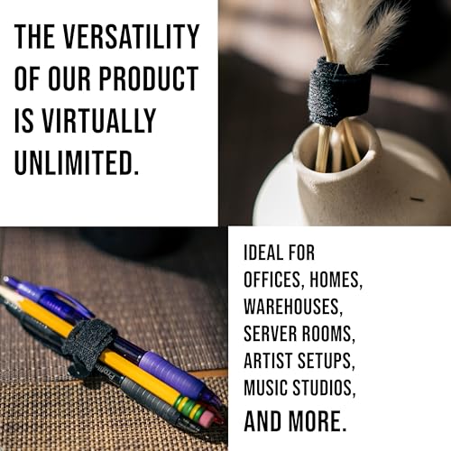 130 PCS Reusable Cable Ties 6 Inch Hook & Loop Cable Management Straps | Keeps Cords Organized Easy to Adjust