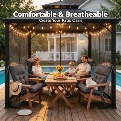 QILLOWAY Outdoor Rocking Chair Cushions Set of 2, 100% Polyester Waterproof Patio Rocking Chair Cushion, High Back Weatherproof Chair Pad for Adirondack & Outdoor Furniture, All Dark Grey - color: Dark Grey
