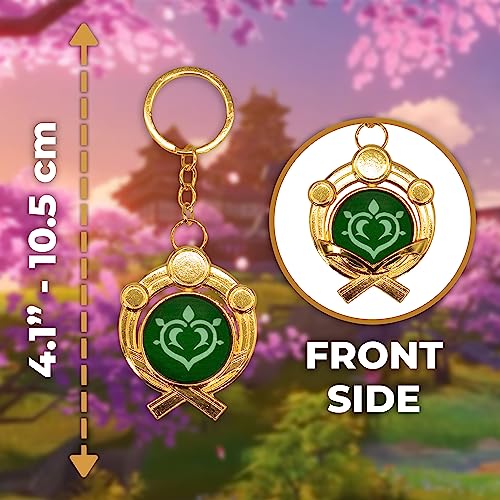 Impact Videogame Colorful Lanyard Keychains Stickers - color: Inazuma Dendro