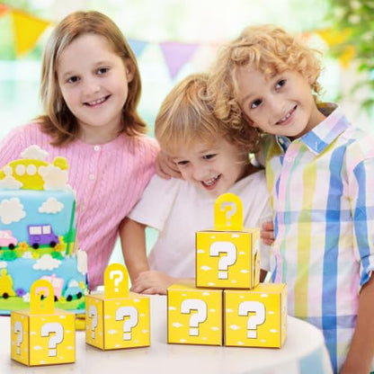 Eaezerav 24 Pcs Video Game Theme Party Treat Boxes Mystery Video Game Gift Box with Question Mark Cardboard Snack Candy Boxes for Kids Birthday Party Favors Decorations