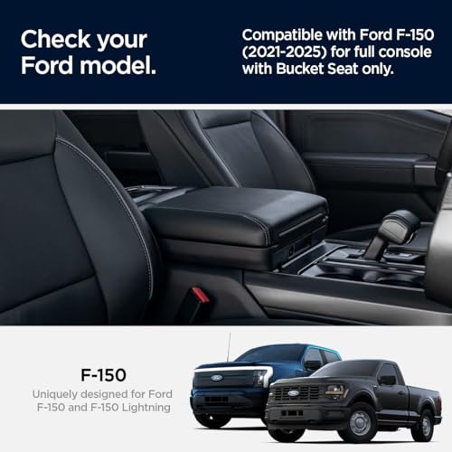 Spigen Armrest Organizer Tray for Ford F-150 2021-2026 & F-150 Lightning 2022-2026 [Check Compatibility for 2024/2025/2026 Models] - size: Ford F-150 & F-150 Lightning