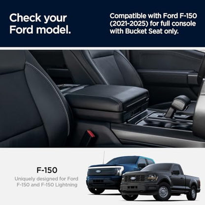 Spigen Armrest Organizer Tray for Ford F-150 2021-2026 & F-150 Lightning 2022-2026 [Check Compatibility for 2024/2025/2026 Models] - size: Ford F-150 & F-150 Lightning