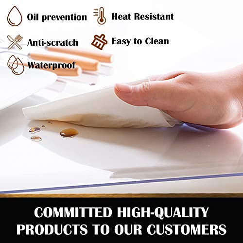 Multi-Size Rectanglar Clear PVC Table Pads Tabletop Runner Crystal Plastic Desk Topper for Office Night Stand Makeup Bedside Tabletop Glass Desktop Cover Mat Wipeable Water Resistant 12x36 Inch - color: Clear Rectangle, size: 12" x 36"