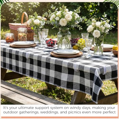 Boao 25 Pieces Table Skirting Clips SMC Model Plastic Tablecloth Clips for Table 1.5-2 Inch with Hook and Loop for Meeting Party Indoor Outdoor Events - size: 1.5 - 2 Inch