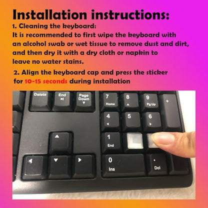 DIY Raised Keyboard Sticker with Letter Decals for Long Nails, 80 Pcs Adhesive Keycap Riser for Nail Art Protective Keycap Silicone Sticky Pad Suitable for Tying and Gaming (Translucent-Cylinder)