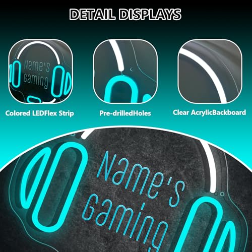 Gamer Neon Sign, Neon Signs for Wall Decor, LED Earphone Neon Sign for Gaming Room Decor, Dimmable USB Bright Headphone Neons Lights for Teen Boys Bedroom, Game Room Wall, Cool Gamer Gift - color: G-Earphone