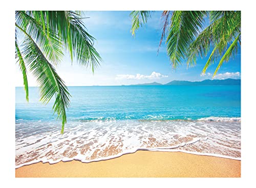 Allenjoy 8x6ft Tropical Summer Photo Booth Backdrop Beach Party Decorations for Summer Wedding Birthday Holiday Table Banner Wall Decor Background