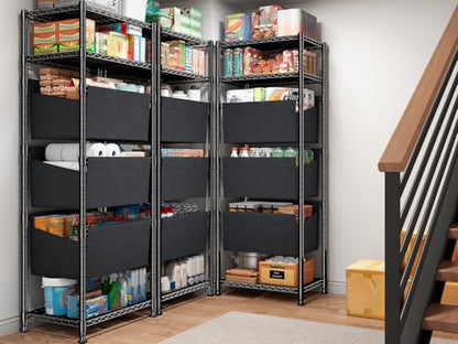 REIBII 72" H Storage Shelves 6 Tier Wire Shelving Unit Adjustable Metal Shelves for Storage Shelf Shelving Units and Storage Wire Shelf Storage Rack Shelf Metal Shelving, 72" H x 18" W x 12" D