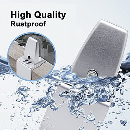 Aluminum Vertical Clamp Partition Board Acrylic Desk Divider Support Clamp for Clear Shield for Desktop Countertop Reception - color: On-board