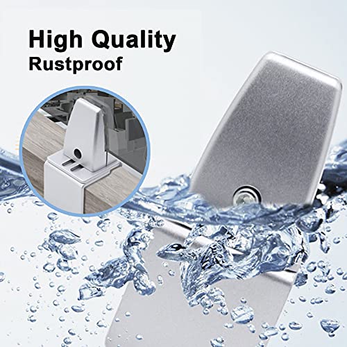 Aluminum Vertical Clamp Partition Board Acrylic Desk Divider Support Clamp for Clear Shield for Desktop Countertop Reception - color: On-board