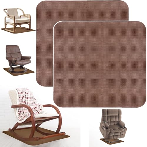 Recliner Pads for Hardwood Floors,Non Slip Recliner Grippers,Under Recliner Floor Protectors,Furniture Pads to Prevent Sliding,Non Slip Furniture Rail Pad for Recliners,Swivel Chairs - size: 2PCS-Square-Coffee-30"x30"