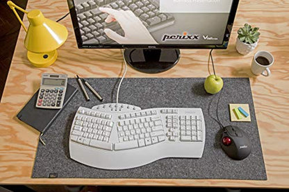 Perixx PERIBOARD-512W Periboard-512 Ergonomic Split Keyboard - Natural Ergonomic Design - White - Bulky Size 19.09"X9.29"X1.73", US English Layout - color: White
