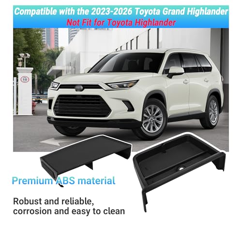 Center Console Organizer Compatible with 2023-2025 2026 Toyota Grand Highlander Interior Accessories, Console Organizer Tray ＆ Dash Holder Storage Box Insert Tray with Sunglasses Holder - size: Dashboard Storage Box 2PC