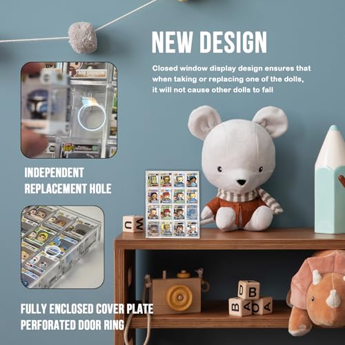 2 Pack Acrylic Display Case for Funko Bitty Pop, 4-Tiered Clear Wall Mounted or Desktop Dustproof Mini Collectible Toys Figures Display Shelf Case - color: 2pcs
