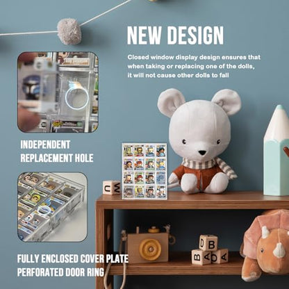 Acrylic Display Case for Funko Bitty Pop, 4-Tiered Clear Wall Mounted or Desktop Dustproof Mini Collectible Toys Figures Display Shelf Case - color: 1pcs