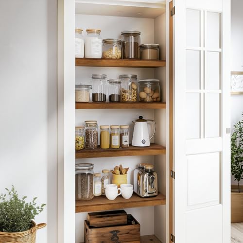 Gashell Wire Shelf Covers, Bamboo Wire Rack Covers for Pantry, Closet (5pcs, 34" W x 16" D) - size: 34"W x 16"D