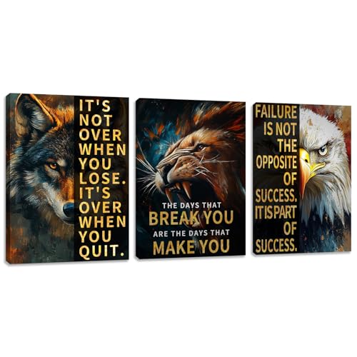 3 Panel Print Canvas Wall Art Motivational Office Wall Decor Painting Inspirational Posters Modern Inspiring Artwork for Home Living Room Bedroom Wall Decor Office Wall Art Ready to Hang - 60"Wx28"H - color: Art-32, size: 60"W x 28"H