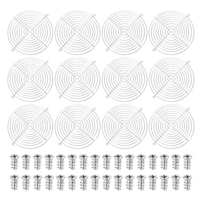 PATIKIL 170mm Fan Finger Grill, 12 Pcs Metal Ventilation Grill Guard Cover with Screws for Industry Workshop Computer Household Refrigerators Air Conditioning, Silver - size: 170mm