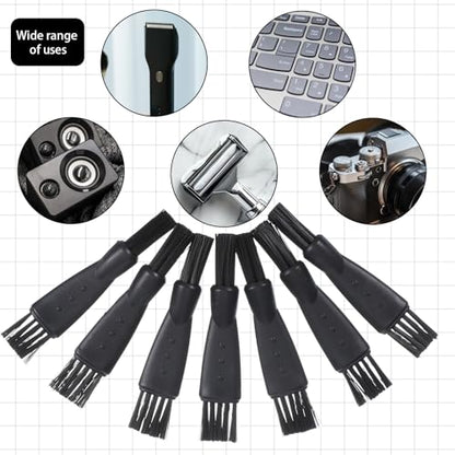 10 PCS Electric Shaver Cleaning Brush, Clipper Cleaner Brush Electric Razor Cleaner Brushes Black Double Sided Razor Brushes Replacement for Cleaning Razors Shaver Trimmer Hair Clipper Keyboard