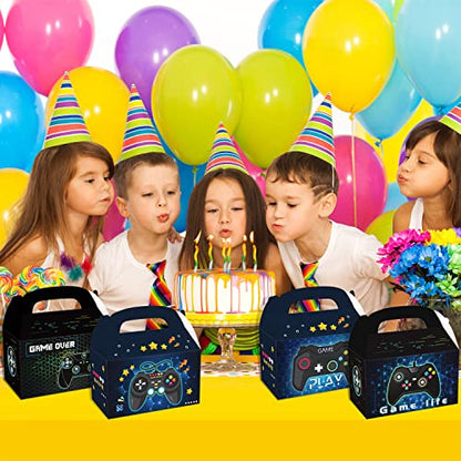 12 PCS Video Game Party Decorations - Controller Treat Gift Boxes, Gaming Theme Birthday Supplies, Candy Box for Baby Shower