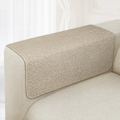 Couch Arm Covers, Waterproof Armrest Cover for Sofa, Loveseat, Armchair, Non-Slip Recliner Arm Cover, Sofa Arm Covers, Headrest Cover, Arm Chair Covers Set of 2 (Khaki, 26"×26") - color: Khaki, size: 26" x 26" - 2 pcs