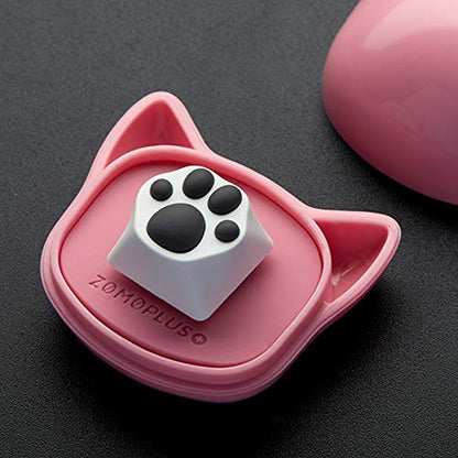 SYA ZOMOPLUS Cute Cat-Claws Keycap - 3D Model OEM Profile Custom Key Caps for Cherry MX Switches Mechanical Gaming Keyboard - Catpaw ESC-Key (WhiteGray-1pcs) - color: WhiteGray-1pcs