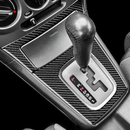 AIRSPEED for Subaru Impreza 2005 2006 2007 Gear Shift External Frame Cover Carbon Fiber Center Console Interior Trim Accessories, Black - color: Gear Shift External Frame Black