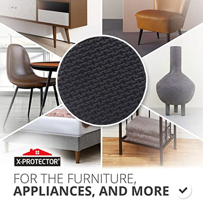Non Slip Furniture Pads 16 pcs 1" X-Protector - Premium Furniture Grippers! Self-Adhesive Rubber Feet Furniture Feet - Ideal Non Skid Furniture Pad Floor Protectors - Keep Furniture in Place! - size: 16 Round 1"