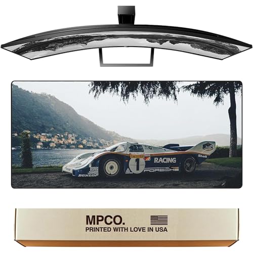 MPCO. Original Large Gaming Desk Mat – 36" x 17" Duraglyde Racing Series Porsche-956 Full Desk Mouse Pad for Smooth Precision – Non-Slip, Washable Extra-Large PC Mouse Pad for Gaming Sessions - color: DuraGlyde porsche-956