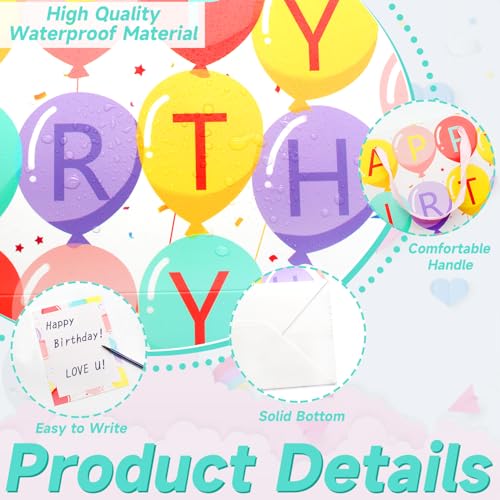 Woohookaka 13" Balloon Birthday Gift Bag for Women & Kids, Large Happy Birthday Party Supplies with Tissue Paper & Card, Premium Quality Gift Bag for All Occasions - color: Balloon1